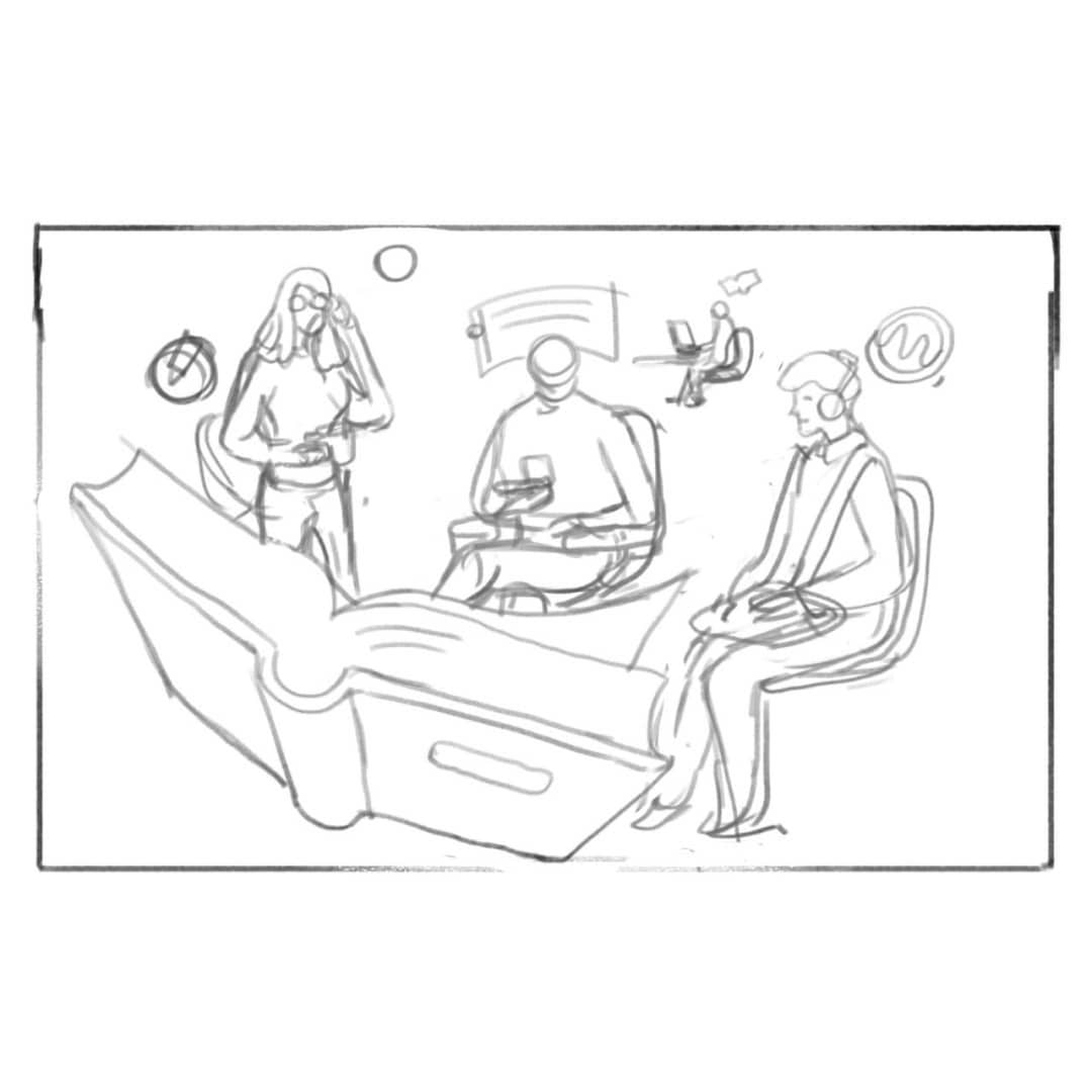 Mirorim visual language sketch — traits as characters